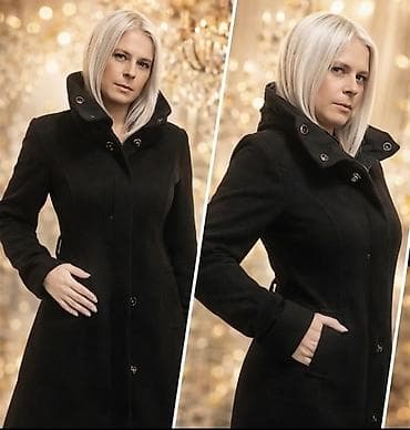 buzz jakna: Ženski elegantni kaput – crni - Kroj: strukirani, ravna linija sa — 8