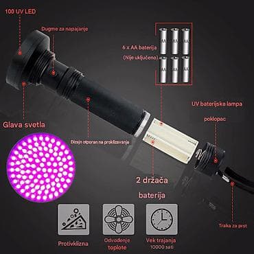 Donji delovi trenerke: Nova UV lampa sa 100 svećica. Koristi šest AA baterije. Napravljena je — 3