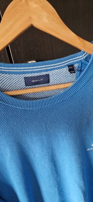 Farmerke: Džemper, 2XL, Gant, bоја - Svetloplava, Pamuk — 3