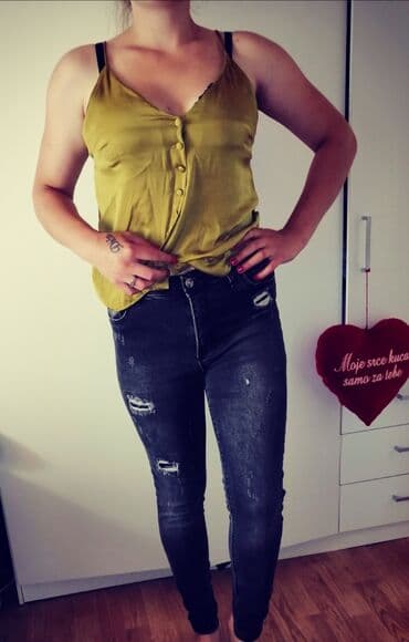 ideal pantalone: 30, 38, Teksas, Visok struk — 1