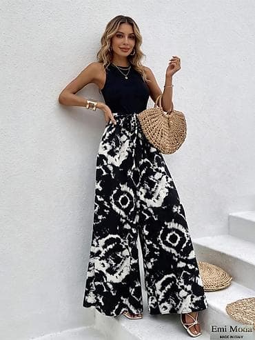 Široke letnje pantalone sa printom Univerzalna veličina - Model