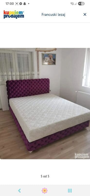 kuhinjska vrata sa staklom: Francuski lezaj Dimenzije: 200×160 Cena: 390 e  sa dusekom Kostur — 4