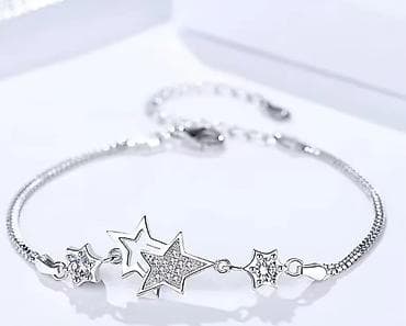 srebrni nakit cena: Srebrna narukvica sa zvezdicama – žig 925 - Materijal: srebro 925 — 2