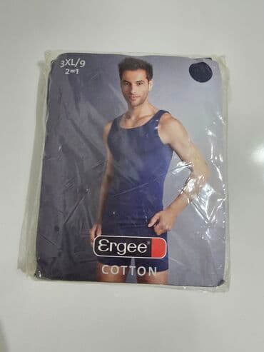 Čarape i donji veš: Potkošulja, 3XL (EU 58), bоја - Tamnoplava, Pamuk