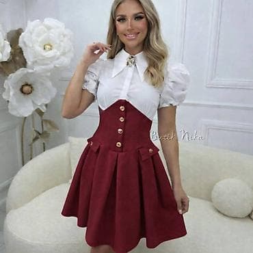 sandale teget: Prelepeeee🌼 Elegantna haljina sa visokim, strukiranim korset-delom i — 5