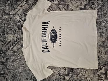 tom tailor majice: Bela muška/ženska majica kratkih rukava sa printom “CALIFORNIA – LOS — 1