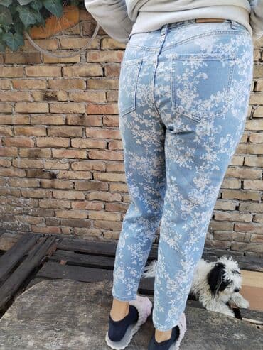 pantalone sa dubokim strukom: Farmerke vel L Fazonirano izbledele nogavice Struk po 38 tegli do 42 — 3