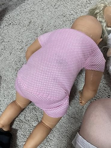 sator za decu jumbo: Velika celava beba jako kratko koriscena i manja lutka maca i mala — 3