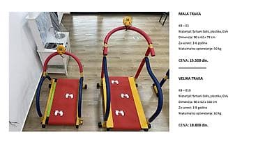 Dečije trake za trčanje – dva modela MALA TRAKA (KB-01) - Materijal