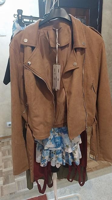 sakoi sa perjem: Ženska jakna od velura odg. za S do L – Boja: Kamel boja Elegantna — 2