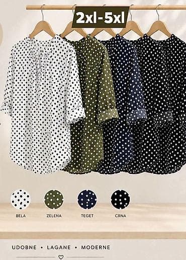 Shirts, blouses and tunics: Košulje sa tufnama dužine do ispod kukova sa preklopljenim rukavima — 1