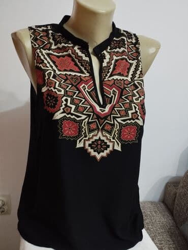 c a tunike: H&M, M (EU 38), Viscose, Geometrical, color - Black — 6