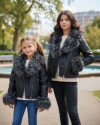 Šortsevi: 🤍🖤 Efektna jaknica 🖤🤍 Predivna jaknica sa krznenom postavom, krznom — 2