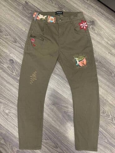 push up pantalone: Original Desigual moderne farmerke sa vezenim zakrpama i drugim — 9