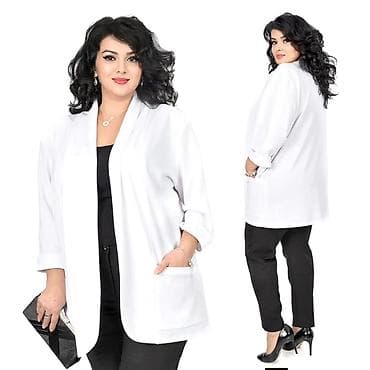 svecane torbice beograd: Ženski elegantni kardigan – plus size - Model bez kopčanja, ravne — 6