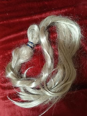 Perike i klipse: Prodajem rep,prelepe boje,plavo - sivi,dugačak 100 cm(imate slike — 4