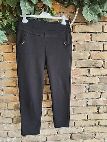 dva mammut: Crne ženske pantalone/helanke – veličina XXL - Model sa širokim — 1