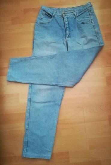 teksas jakna i trenerka: Farmerke UNION vel 32,plave, obim struka 74 cm, dužina 105 cm, obim — 2
