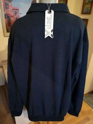 Coats and trench coats: Sweatshirt, 5XL (EU 62), color - Blue — 5