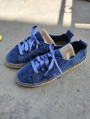 air force cipele: Plave ženske espadrile sa pertlama 39 - Gornjište: mekana prirodna — 4