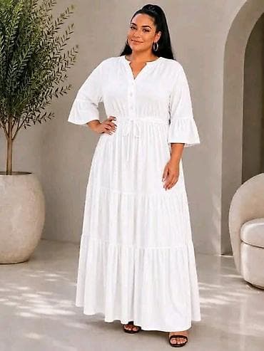 Dugačak ženski maxi haljina – plus size kroj - Model: lepršava na lalafo.rs Dugačak ženski maxi haljina – plus size kroj - Model: lepršava