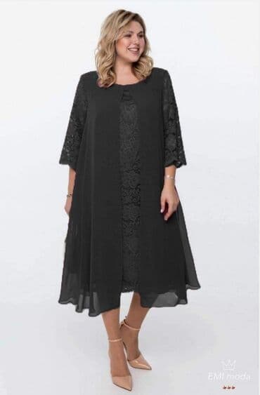 crne haljine do koljena: 2600 do 5xl — 8