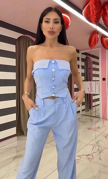cropp pantalone: ✅Ženski komplet – strapless korset top i široke pantalone
✅3000 din — 4