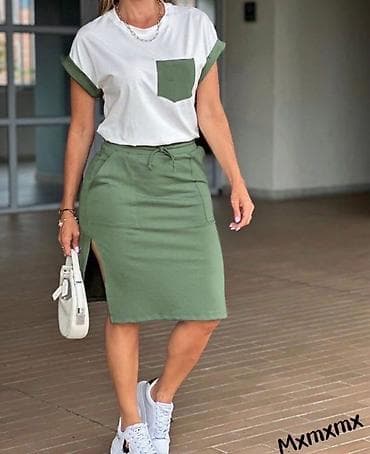 Kompleti: ✅Dvodelni ženski komplet – majica i suknja
✅2000 di — 5