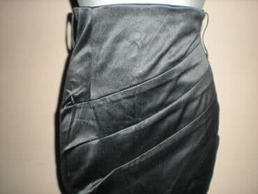 haljina od vestacke koze: XS (EU 34), Midi, color - Black — 4