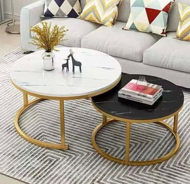 Klub sto 2u1 2u1 dizajn: Set od dva stočića različitih dimenzija za