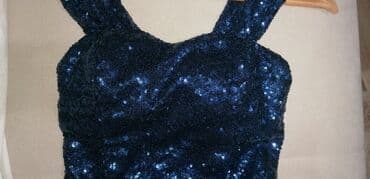 minđuše sa biserima: XS (EU 34), color - Light blue, Evening, With the straps — 4