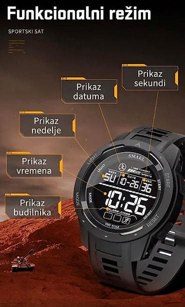 rado satovi: Na prodaju potpuno nov, nikada nošen muški sportski digitalni sat — 3