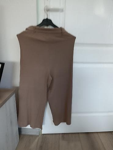 Venčanice i aksesoari: Ženske rebraste culotte pantalone, boja: topli braon/karamela. - — 2