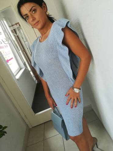 S (EU 36), bоја - Svetloplava, Kratkih rukava