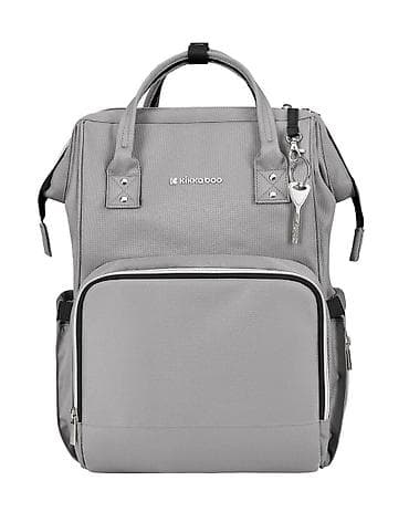 deciji satovi igracke: KikkaBoo Torba za mame Siena premium – light grey (Šifra: KKB2) — 5
