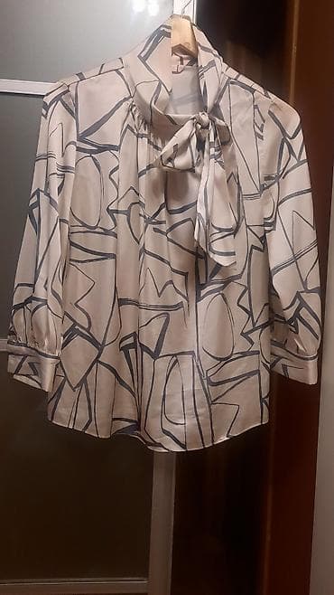 pull and bear obuca: Ženska košulja sa mašnom na kragni. Nova nenošena. Elegantno-ležerna — 6