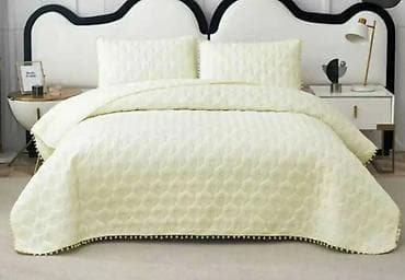 ikea posteljina na srca: Prekrivač za krevet sa jastučnicama – prošiveni set - Tip — 2