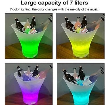 coca cola vatrostalna posuda: Yeke LED Speaker Ice Bucket (model SOM-0203), višenamenski uređaj koji — 5