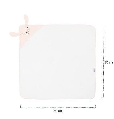 slike sv petke: KikkaBoo Peškir sa kapuljačom 90x90 cm – Rabbits in Love - Nežan — 4