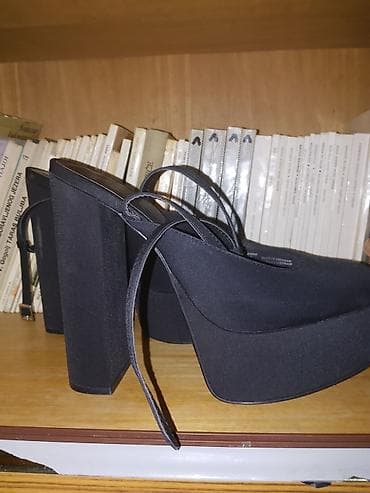 htz cipele: Crne platforme sa blok petom – ZARA - Brend: ZARA (utisnuto na — 2
