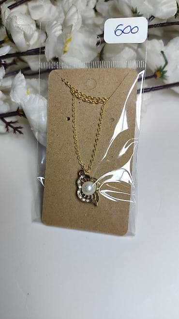 srebrni filigranski nakit: Zlatni lančić sa priveškom – biser i cirkoni - Delikatan lanac u — 2