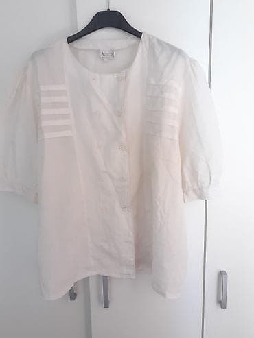 Ženska bluza – bela, kratki rukavi, 5 Collection - Boja: bela/ekru -
