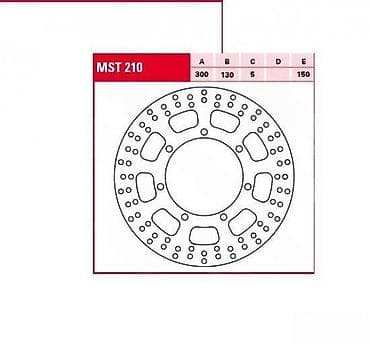 Kočioni disk MST 210 - Tip: Okrugli, ventilisani disk sa
