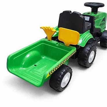 ne parkiraj garaza: Traktor za decu Mini Farmer sa prikolicom (6V) – Zeleni Šifra — 3