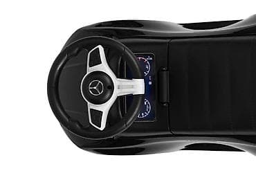 drvena hodalica za bebe: Guralica Mercedes C CLASS sa interaktivnim volanom i zvucima, BLACK — 7
