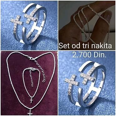 Jewellery: Elegantni posrebreni set od tri nakita sa žigom S925 od hirurskog — 1