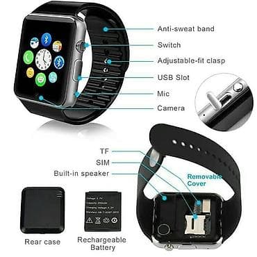 rado satovi: Smart Watch A1smart sat telefon Crni-Pametan sat Cena: 2800din Smart — 5