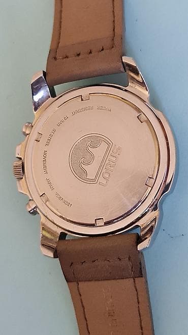 bež boja: Lorus muški hronograf – 100 m - Model: Lorus Chronograph (mehanizam — 6
