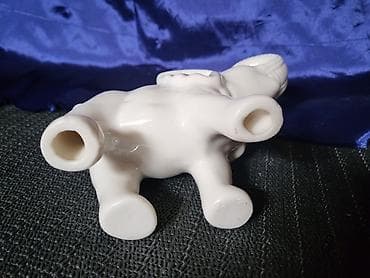 Tekstil: Porcelanska nova,vintaz figura slona — 8
