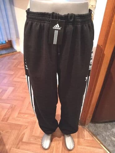 kompleti od viskoze: Donji deo trenerke, 2XL (EU 56), 3XL (EU 58), XL (EU 54), Adidas, bоја - Crna, Pamuk — 1